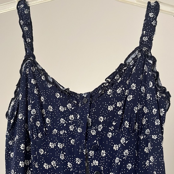 Urban Outfitters White floral and Blue pant jumper Size S - Picture 3 of 4